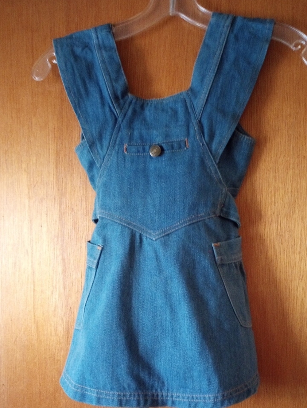 Calabash Casual Blue Cotton Denim Vintage Retro Jumper w/ Pockets, Sz 5
